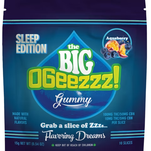 OGeez! Gummy Single Aqua Berry 2:1 THC/CBN (I) 150mg GF